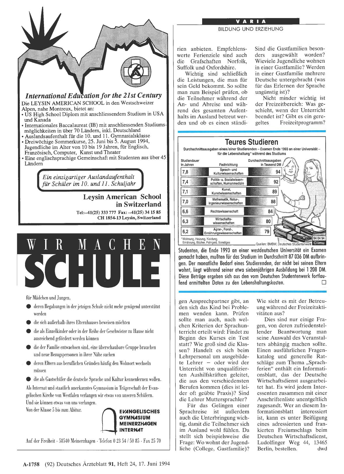 Vorschauseite 1: Teures Studieren