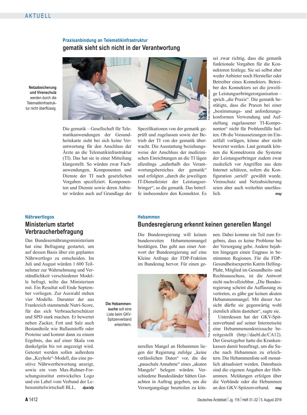 Vorschauseite 1: Nährwertlogos: Ministerium startet Verbraucherbefragung