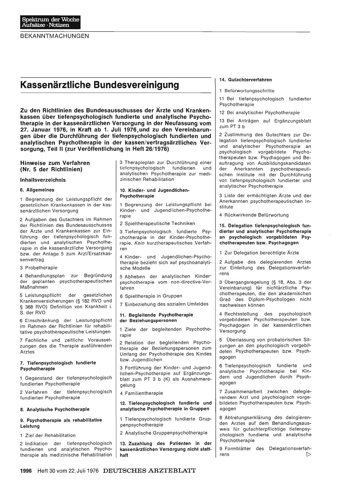 Vorschauseite 1: Kassenärztliche Bundesvereinigung