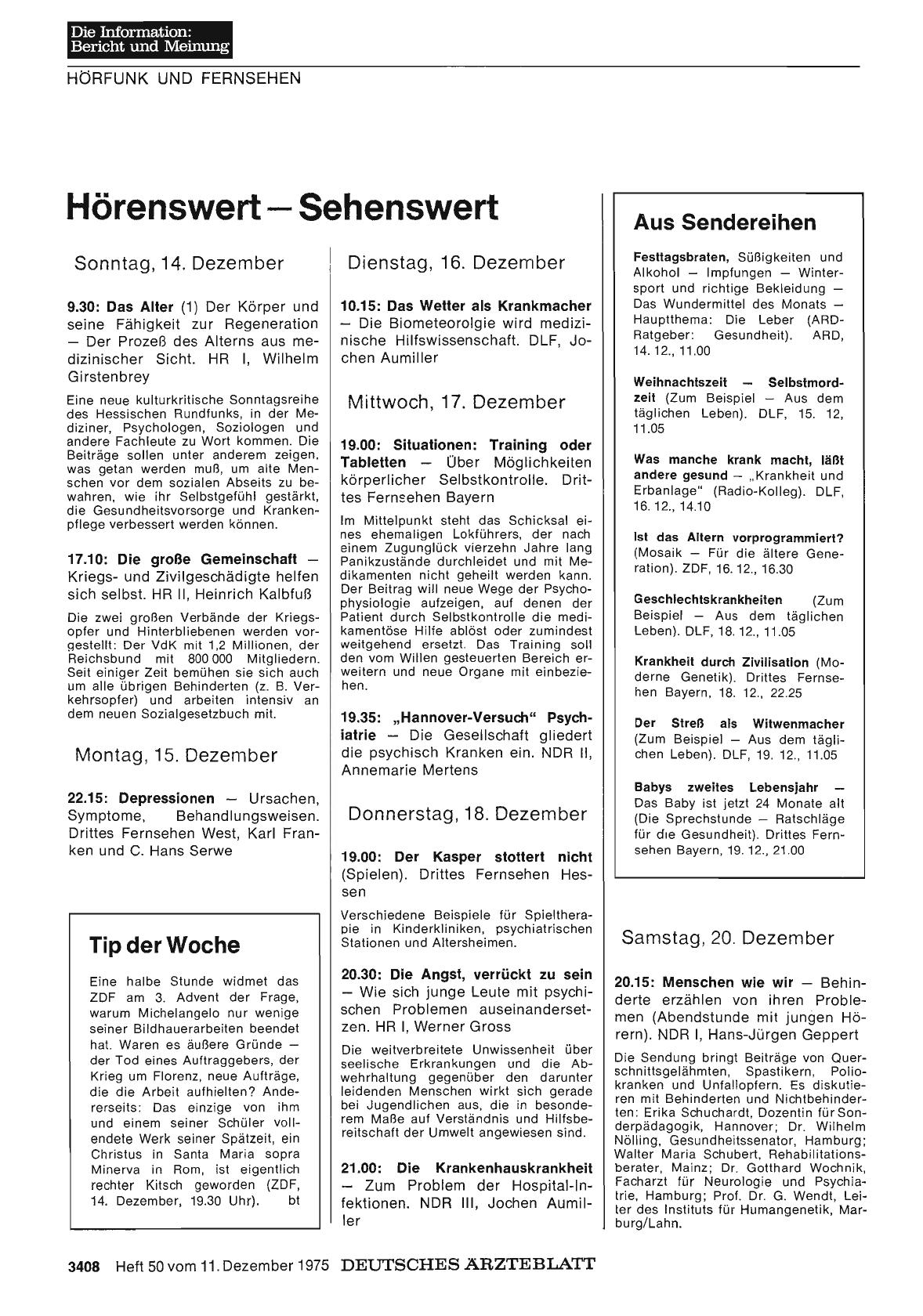 Vorschauseite 1: Hörenswert— Sehen wert