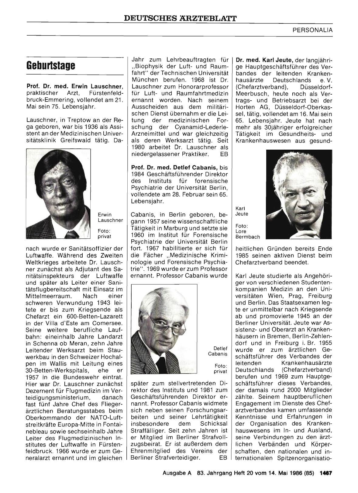 Vorschauseite 1: Geburtstage
