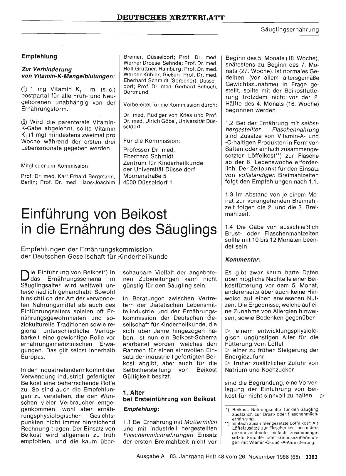 Vorschauseite 1: Einführung von Beikost in die Ernährung des Säuglings