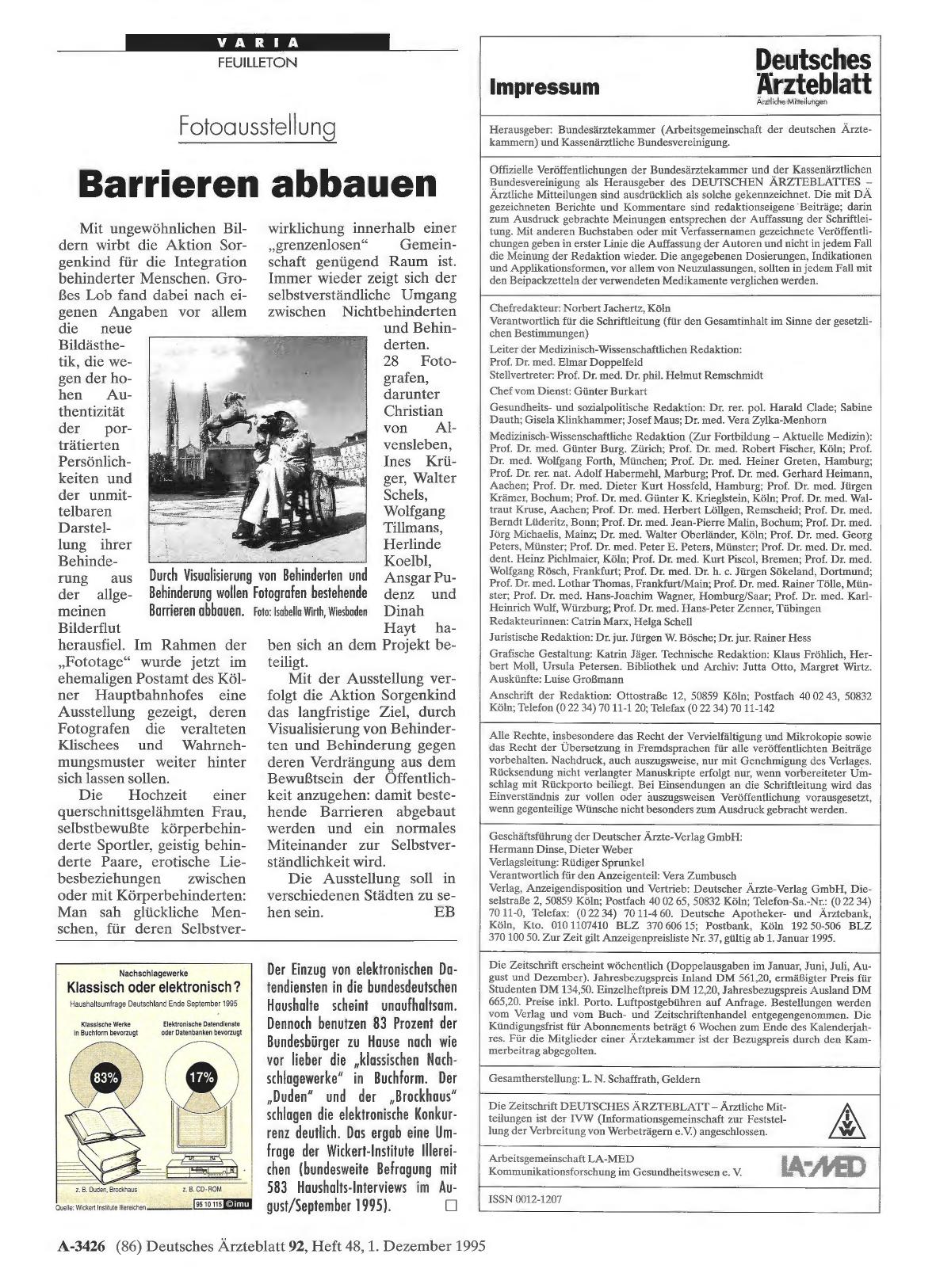 Vorschauseite 1: Fotoausstellung: Barrieren abbauen