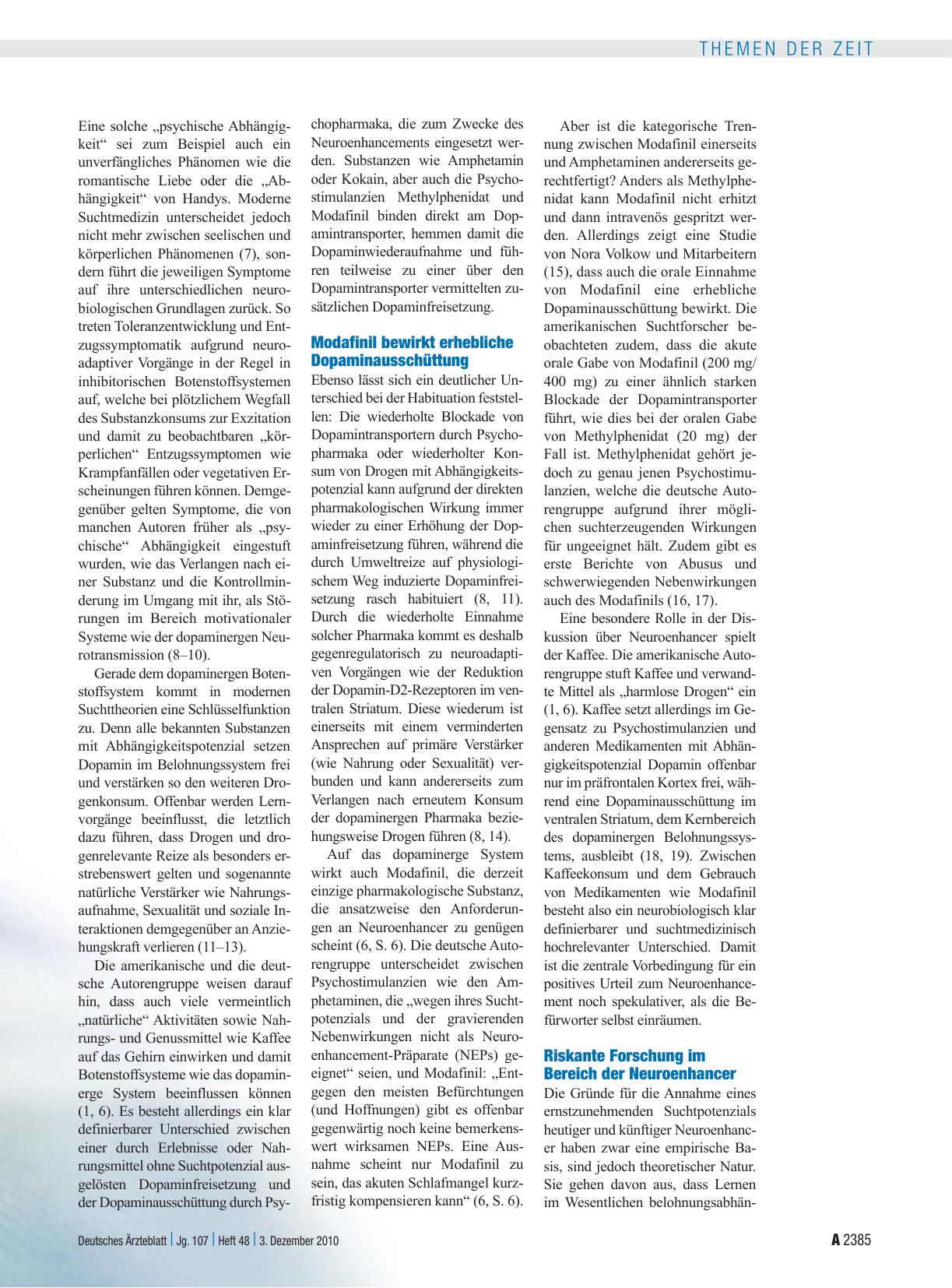 Vorschauseite 2: Neuroenhancement: Falsche Voraussetzungen in der aktuellen Debatte