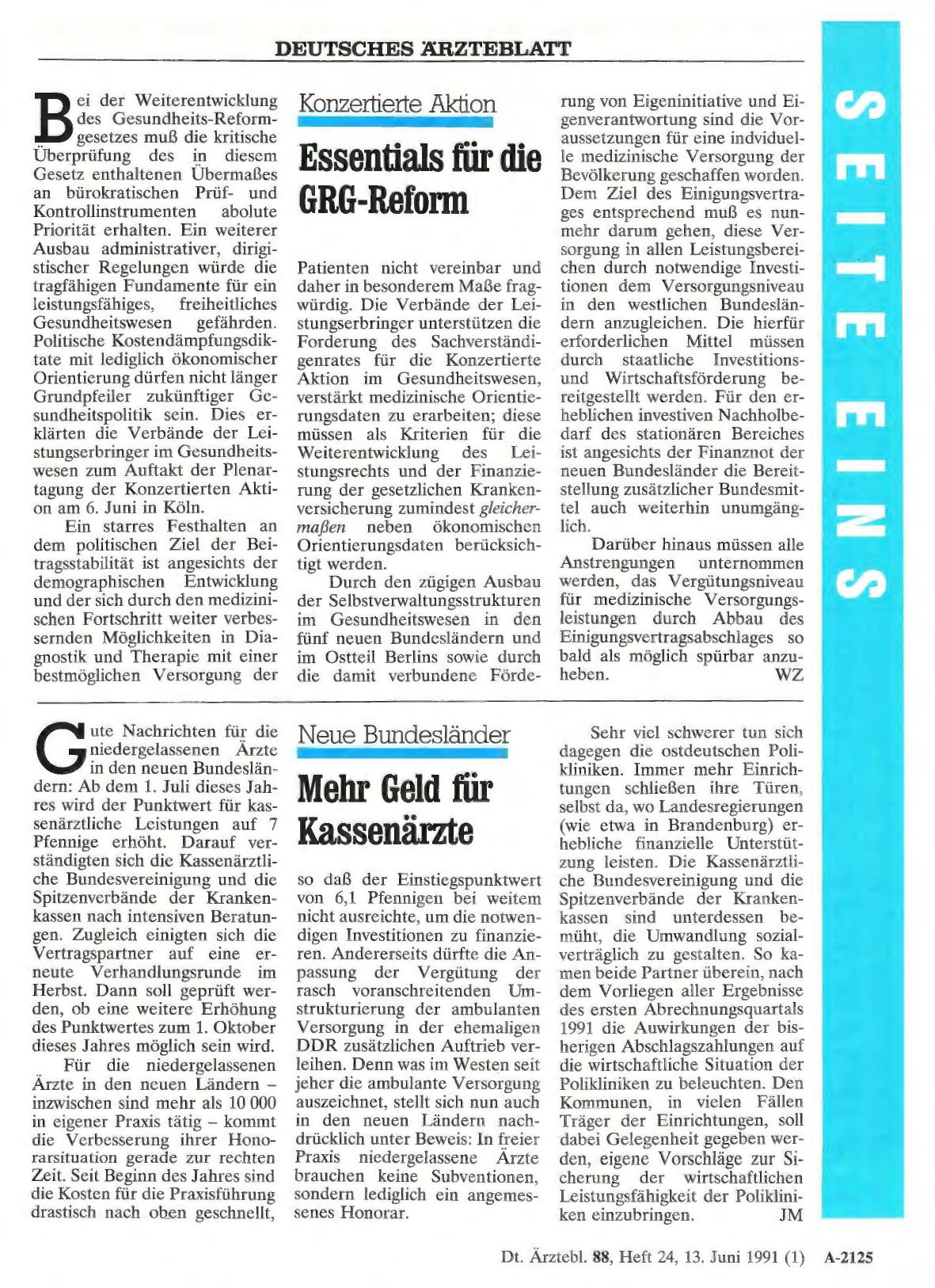 Vorschauseite 1: Konzertierte Aktion: Essentials für die GRG-Reform