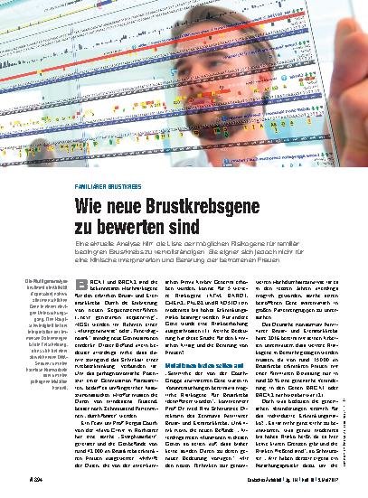 Vorschauseite 1: Familiärer Brustkrebs: Wie neue Brustkrebsgene zu bewerten sind
