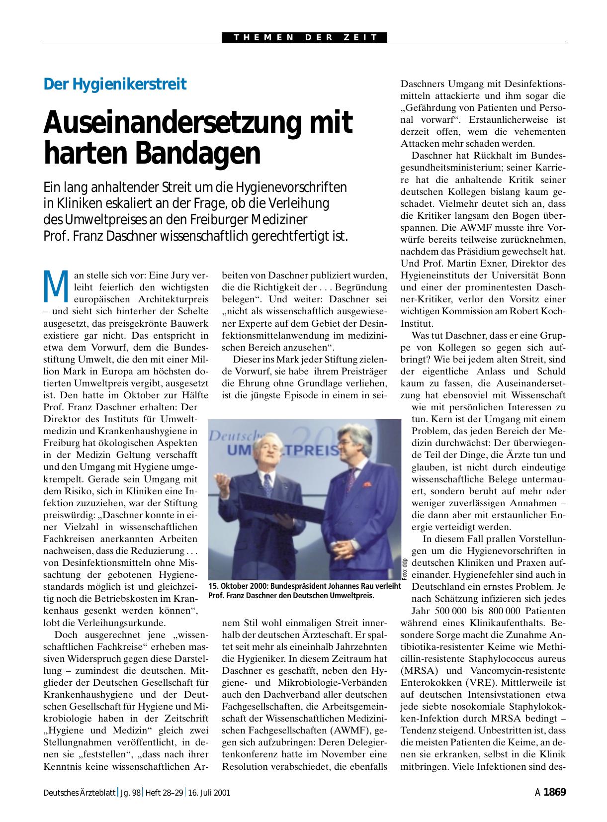 Vorschauseite 1: Der Hygienikerstreit: Auseinandersetzung mit harten Bandagen