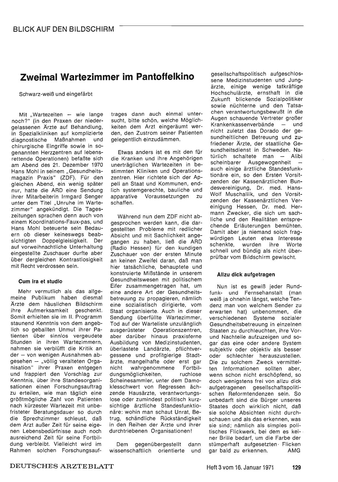 Vorschauseite 1: Zweimal Wartezimmer im Pantoffelkino