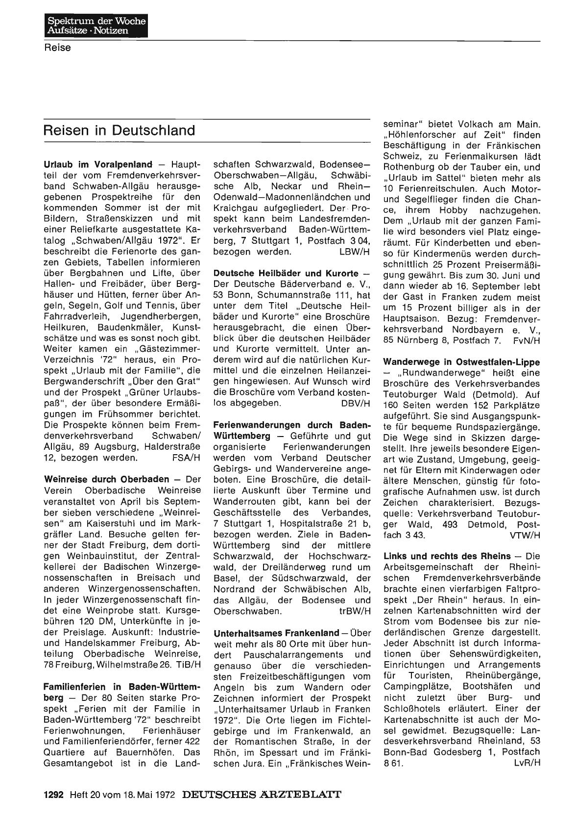 Vorschauseite 1: Reisen in Deutschland