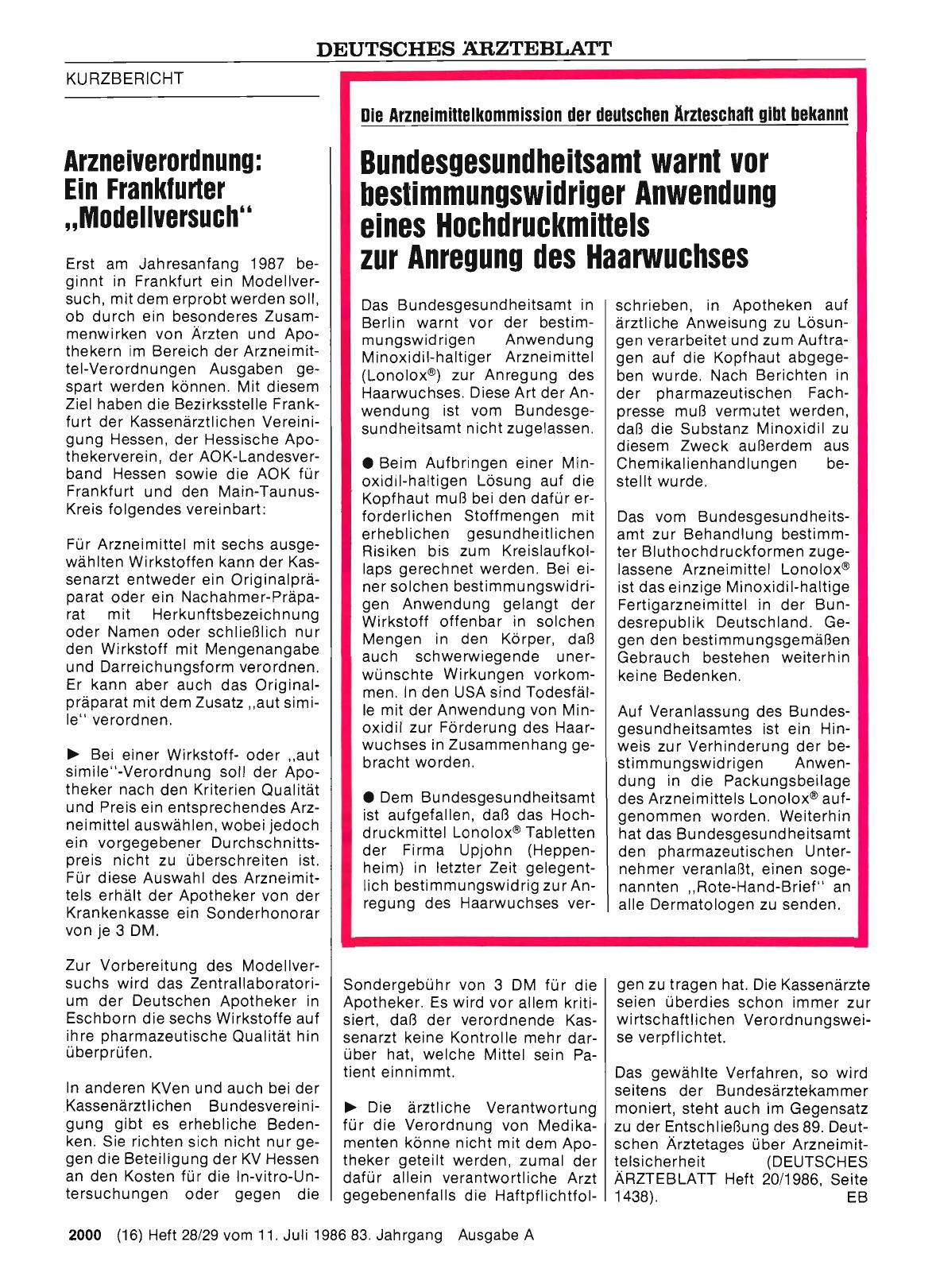 Vorschauseite 1: Arzneiverordnung: Ein Frankfurter „Modellversuch“