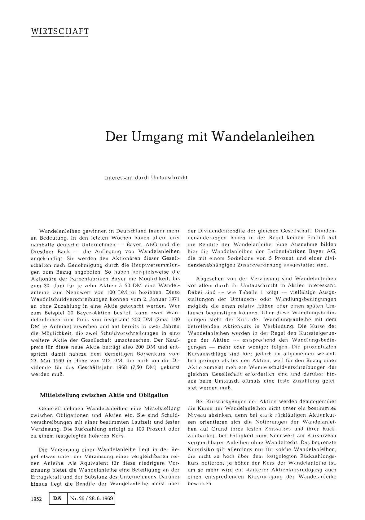 Vorschauseite 1: Der Umgang mit Wandelanleihen