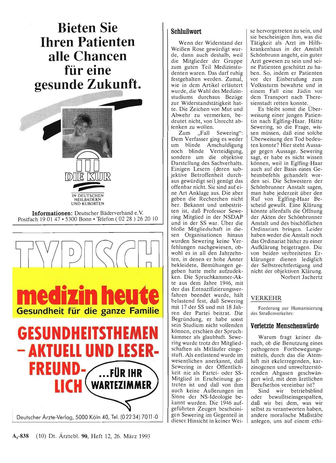 Vorschauseite 1: NS-Zeit: Schlußwort