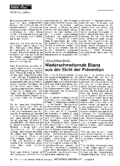 Vorschauseite 1: „Große Krebskonferenz”: Niederschmetternde Bilanz aus der Sicht der Prävention