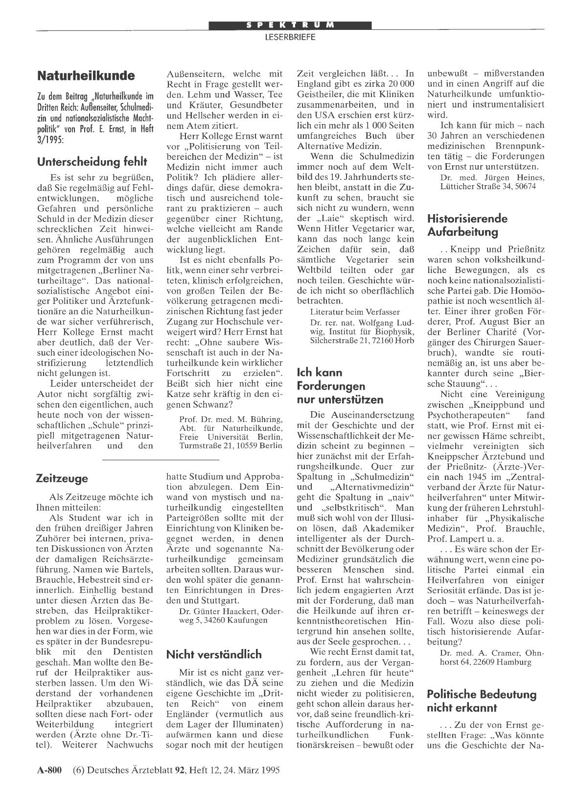 Vorschauseite 1: Naturheilkunde: Unterscheidung fehlt