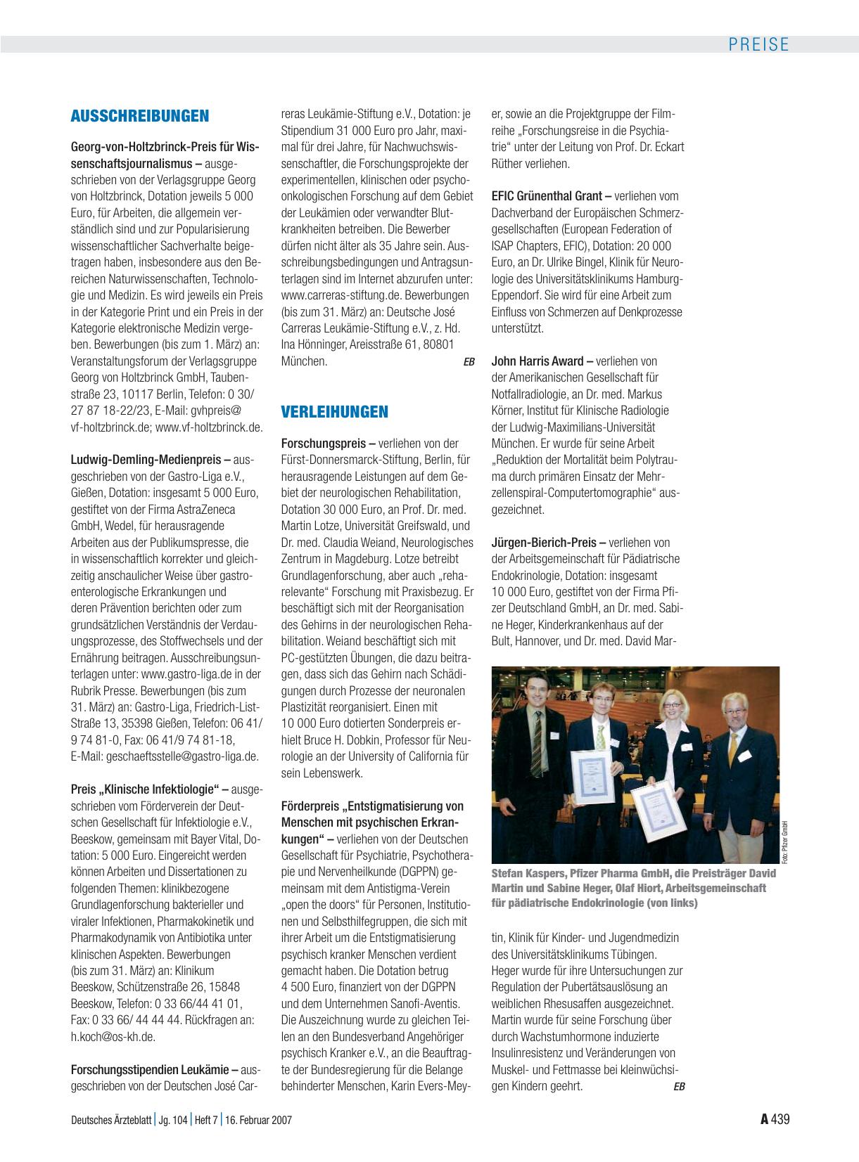 Vorschauseite 1: Ausschreibungen