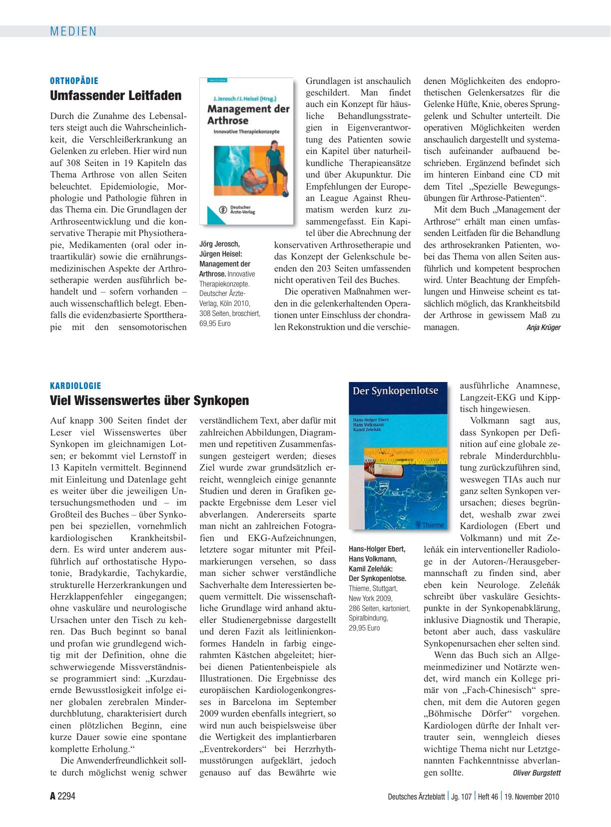 Vorschauseite 1: Kardiologie: Viel Wissenswertes über Synkopen