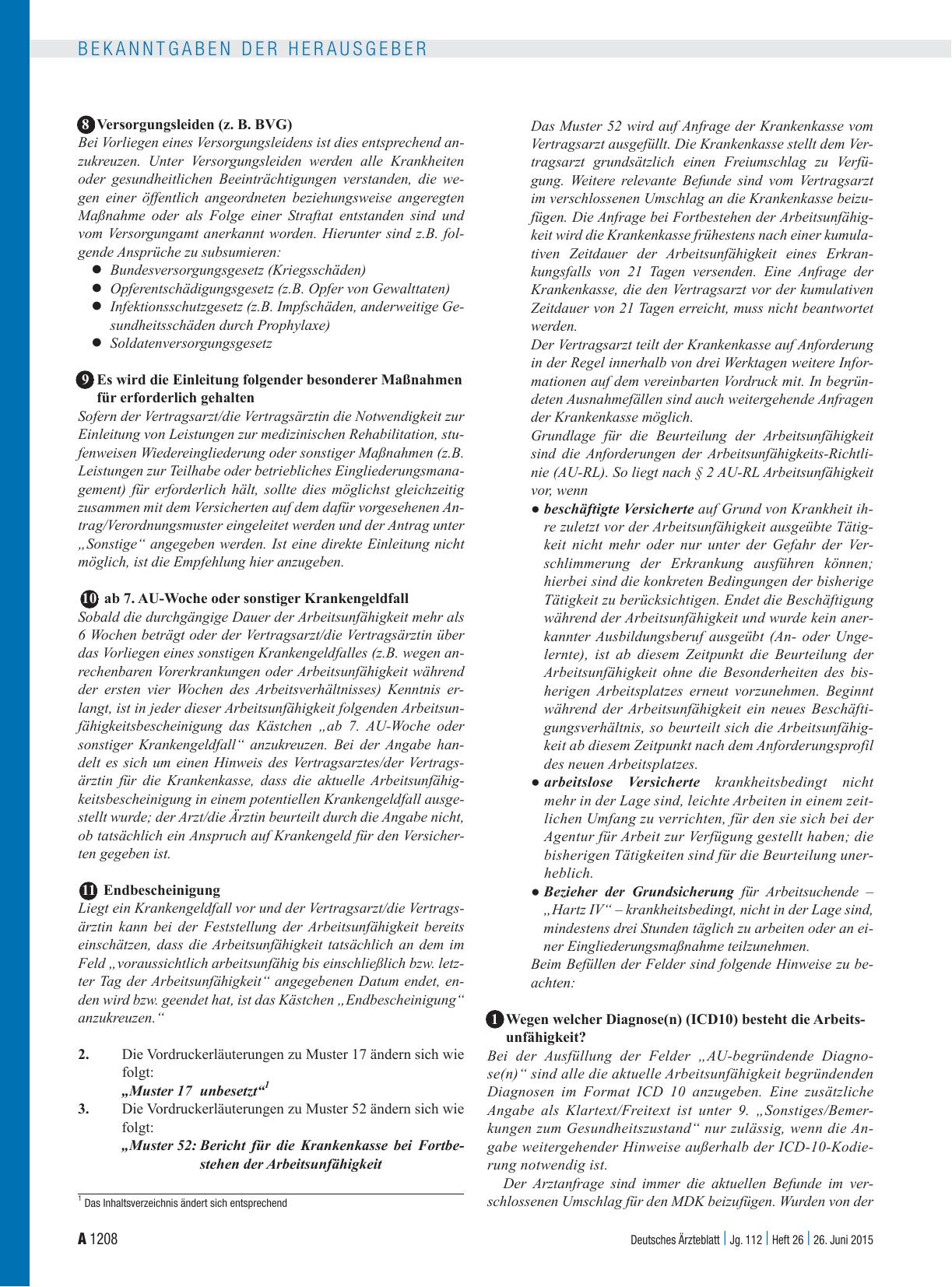 Vorschauseite 3: 37. Änderung der Vereinbarung über Vordrucke für die vertragsärztliche Versorgung