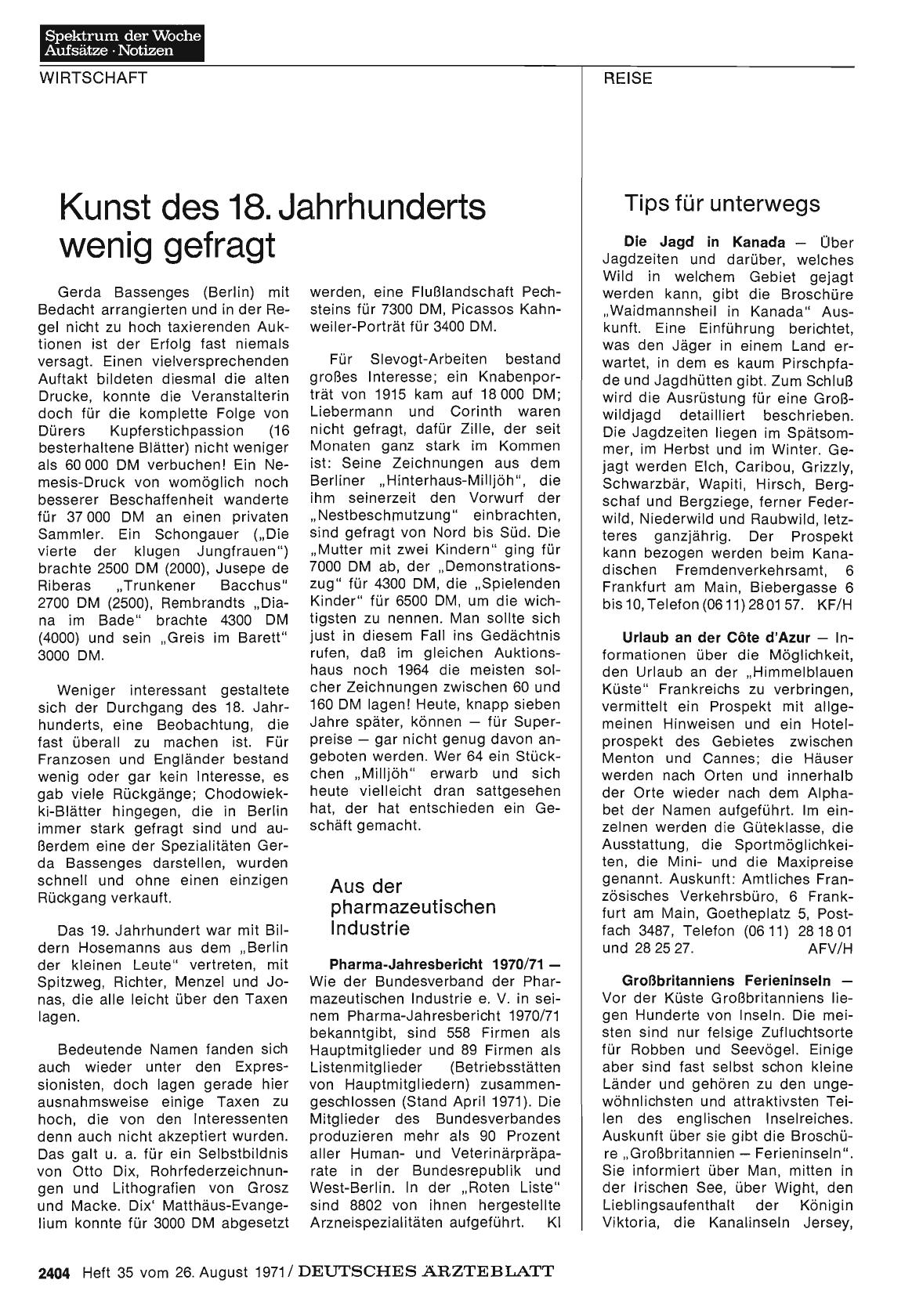 Vorschauseite 1: Aus der pharmazeutischen Industrie