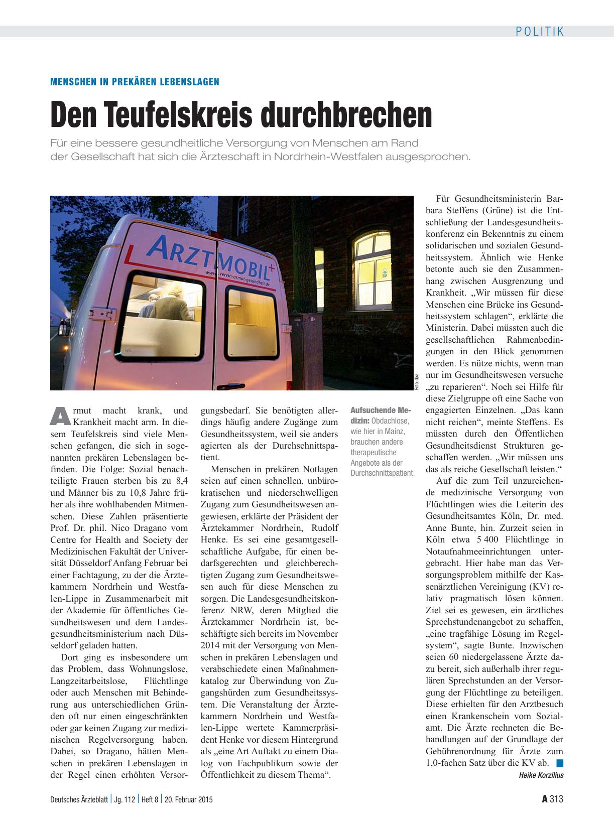Vorschauseite 1: Menschen in prekären Lebenslagen: Den Teufelskreis durchbrechen