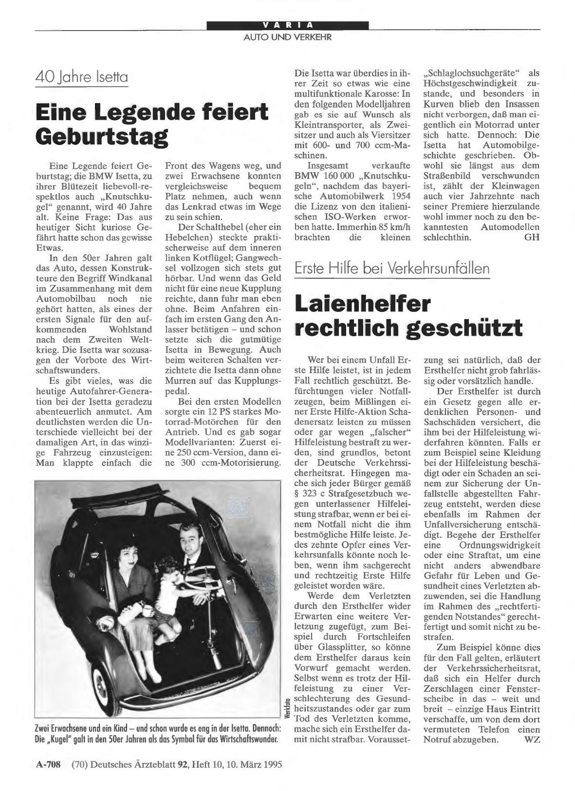 Vorschauseite 1: Erste Hilfe bei Verkehrsunfällen: Laienhelfer rechtlich geschützt