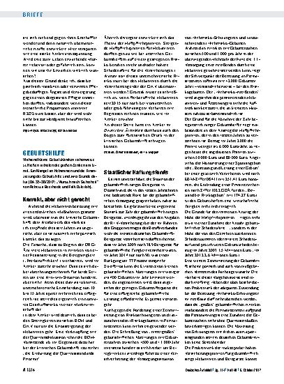 Vorschauseite 1: Geburtshilfe: Staatlicher Haftungsfonds