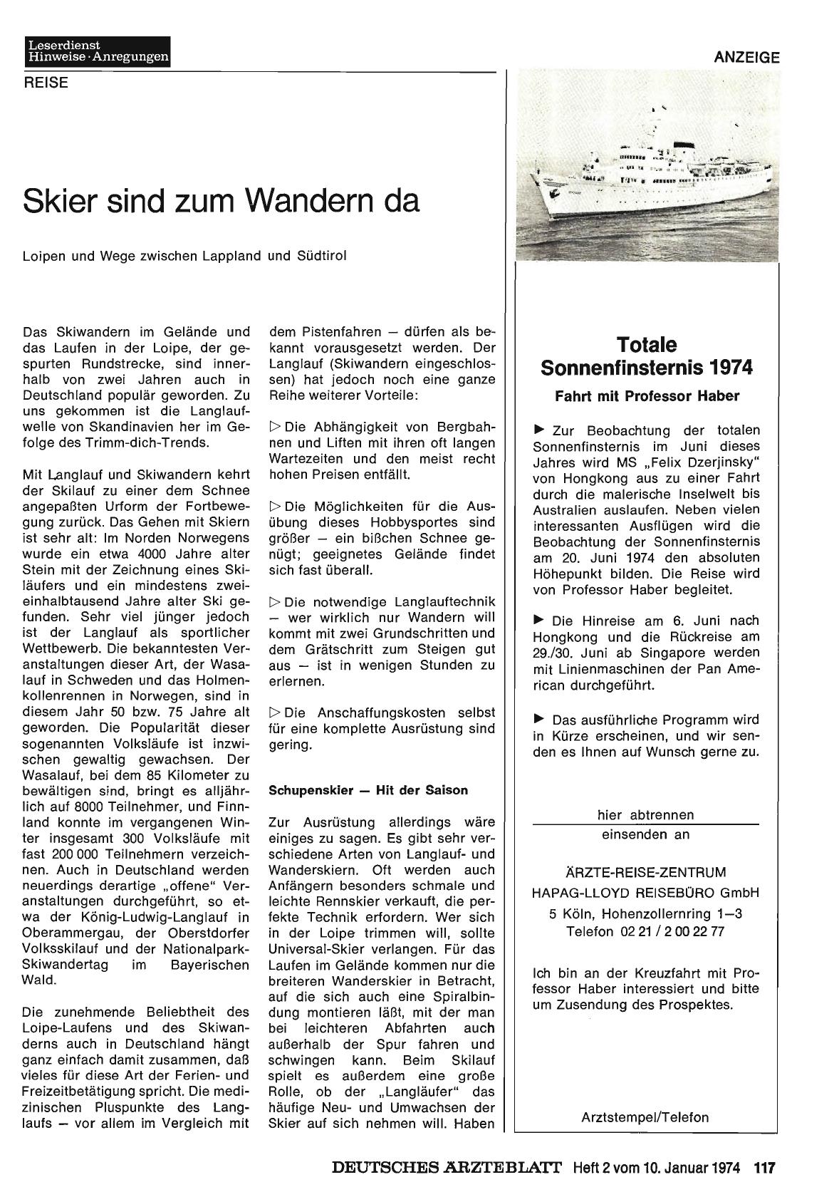 Vorschauseite 1: Skier sind zum Wandern da: Loipen und Wege zwischen Lappland und Südtirol