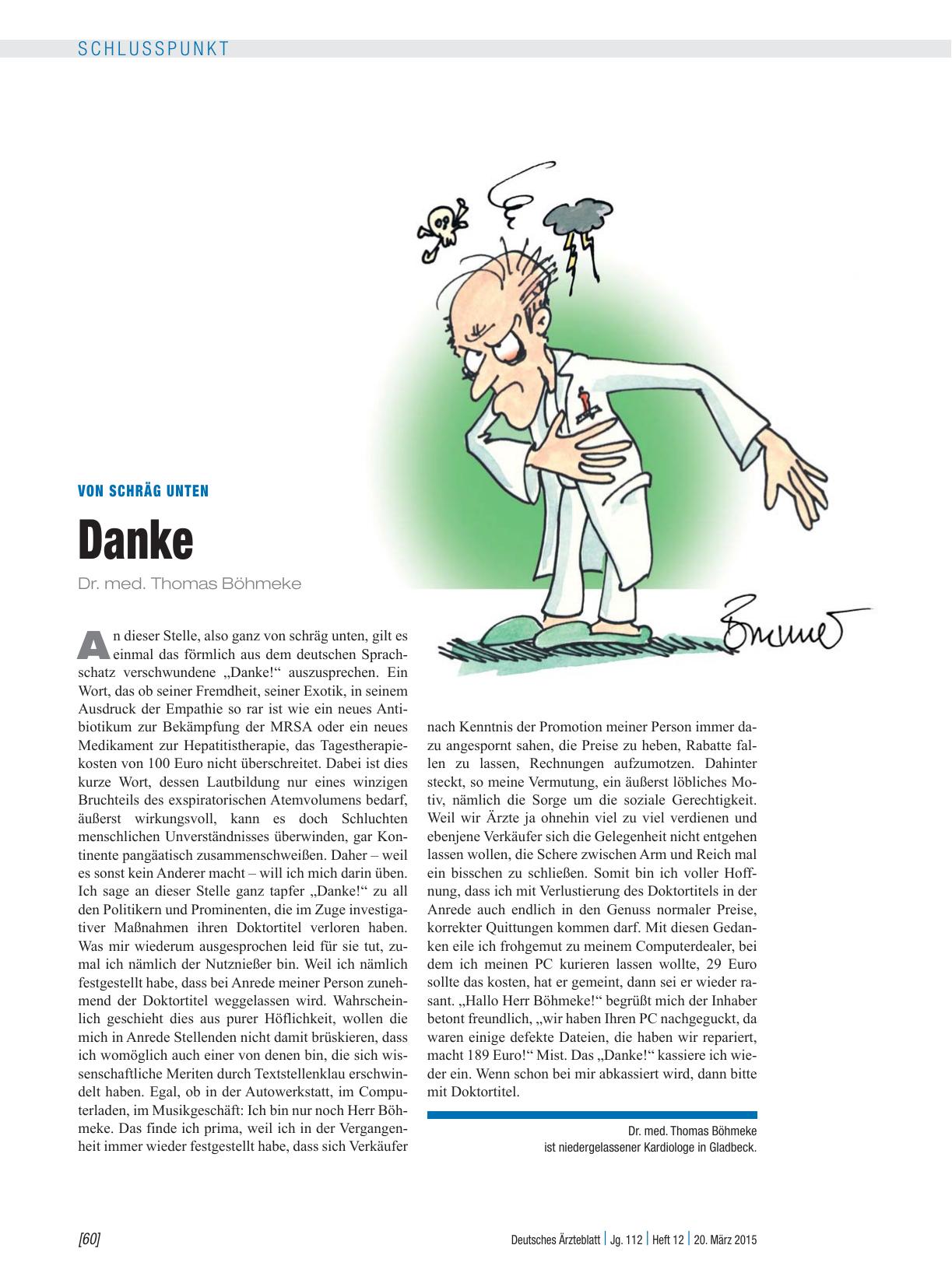 Vorschauseite 1: Von schräg unten: Danke