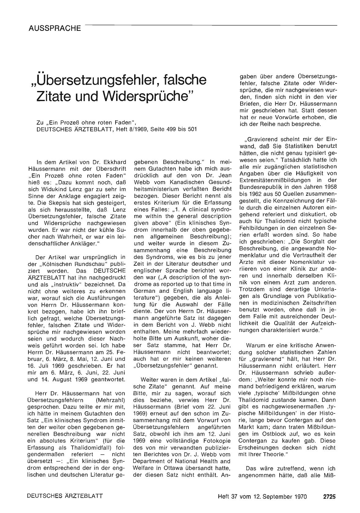 Vorschauseite 1: "Übersetzungsfehler, falsche Zitate und Widersprüche"