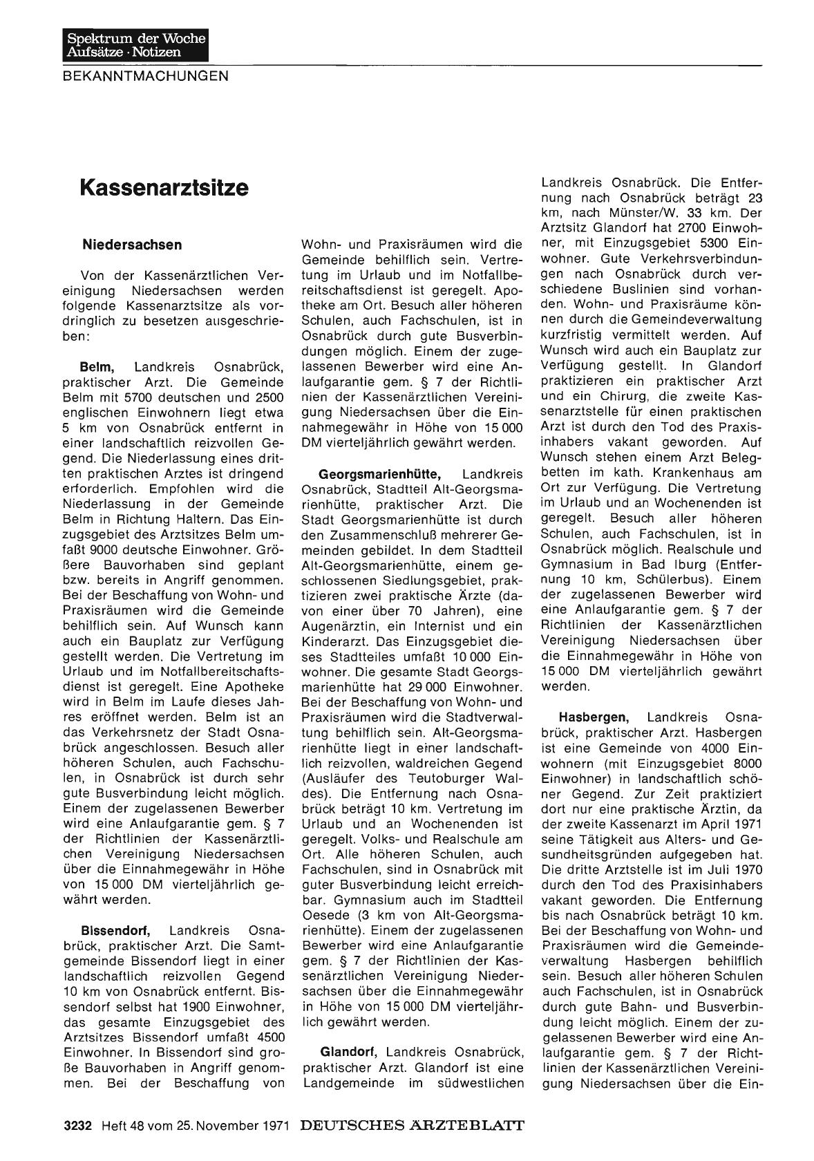 Vorschauseite 1: Kassenarztsitze