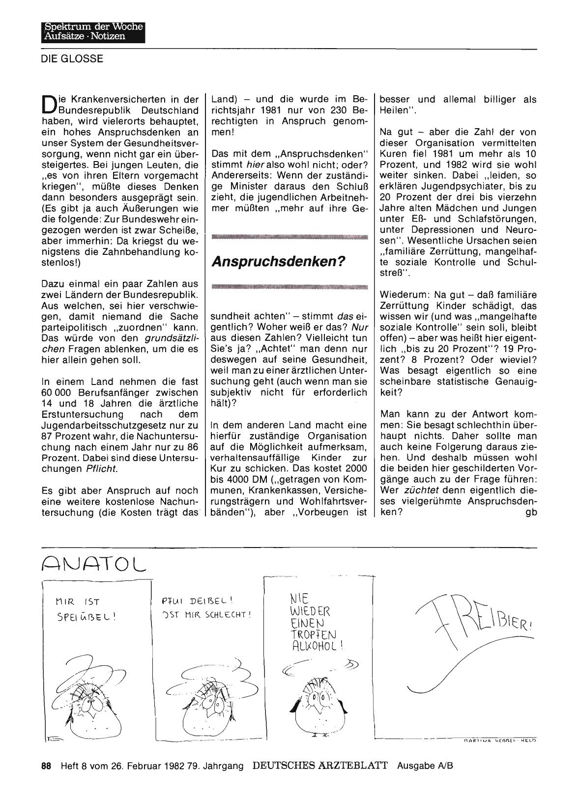 Vorschauseite 1: Anspruchsdenken?