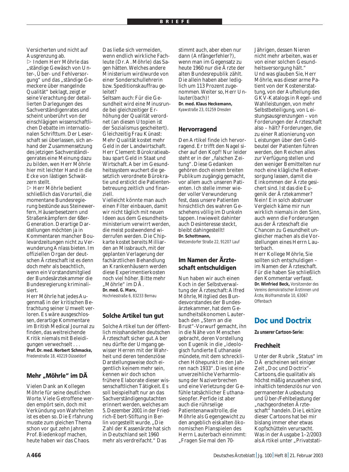 Vorschauseite 1: Ökonomie: Solche Artikel tun gut