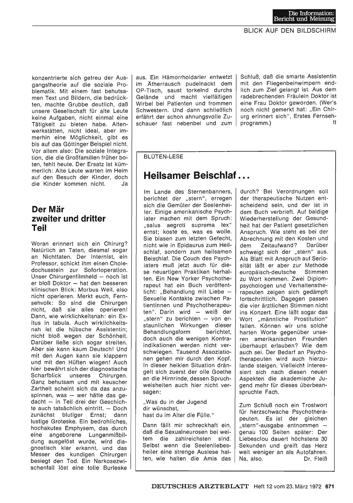 Vorschauseite 1: Letzte Frist vor dem Tod