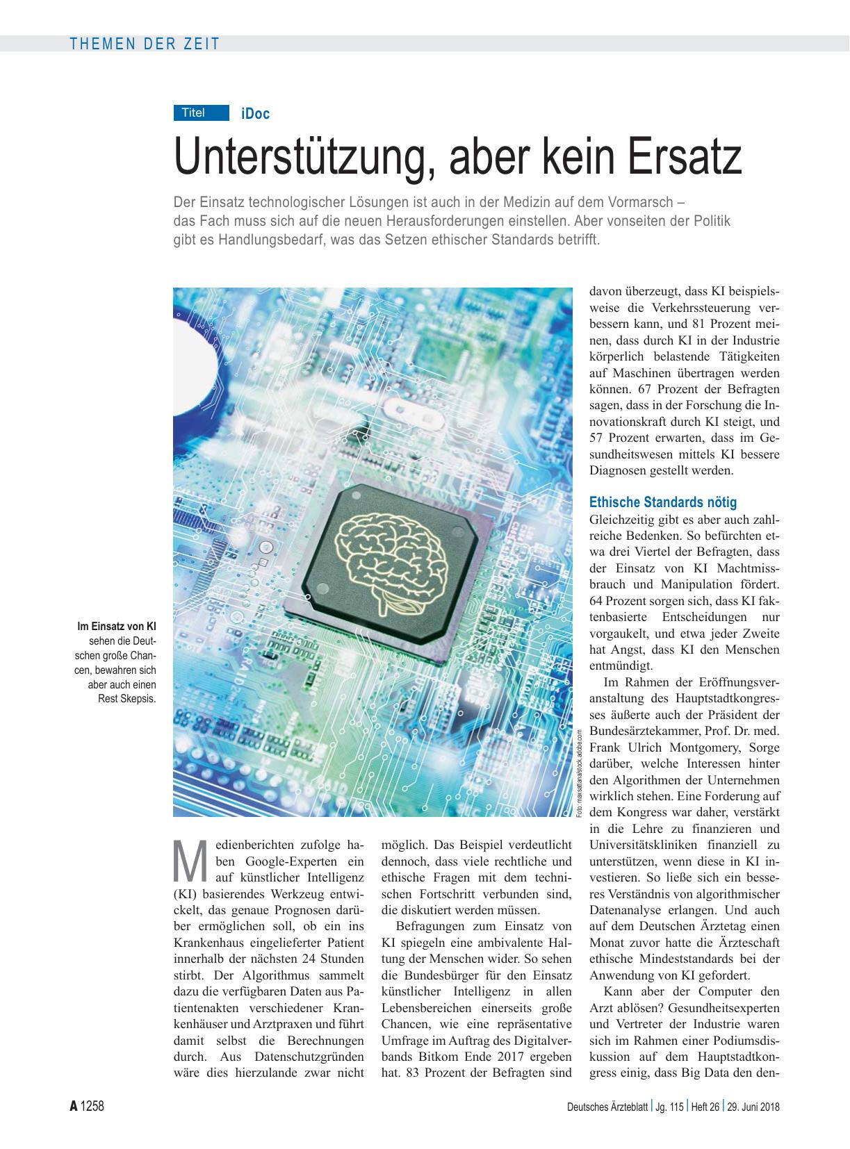 Vorschauseite 1: iDoc: Unterstützung, aber kein Ersatz
