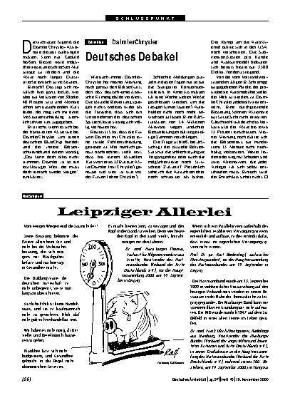 Vorschauseite 1: DaimlerChrysler: Deutsches Debakel
