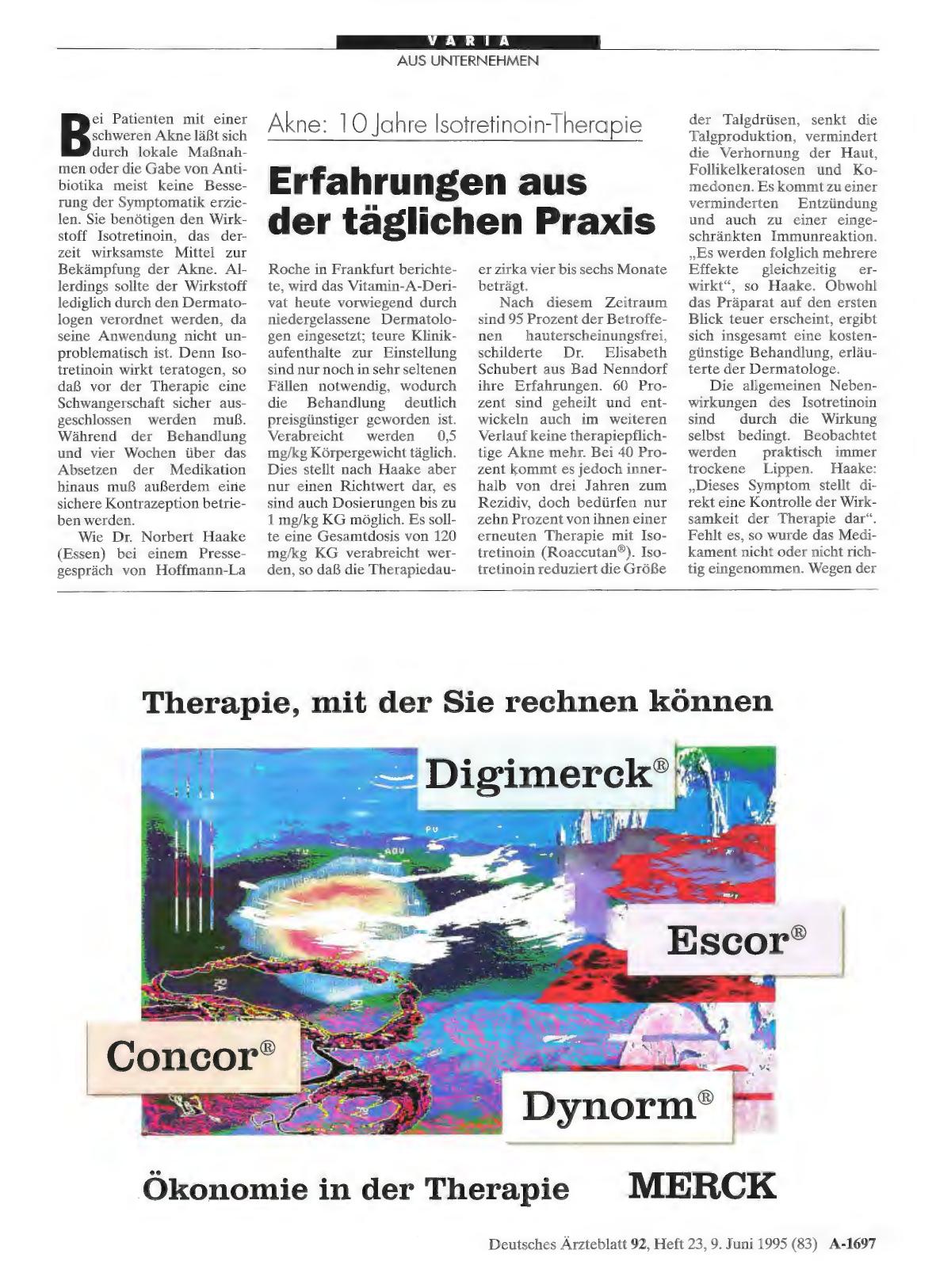 Vorschauseite 1: Akne: 10 Jahre Isotretinoin-Therapie: Erfahrungen aus der täglichen Praxis