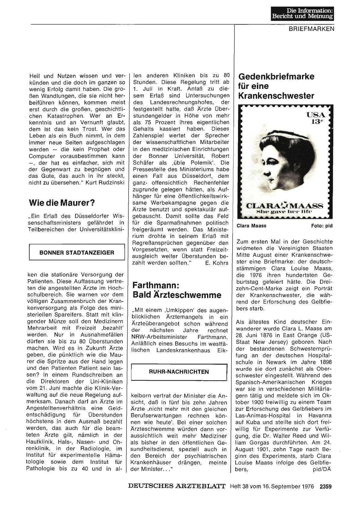 Vorschauseite 1: Farthmann: Bald Ärzteschwemme