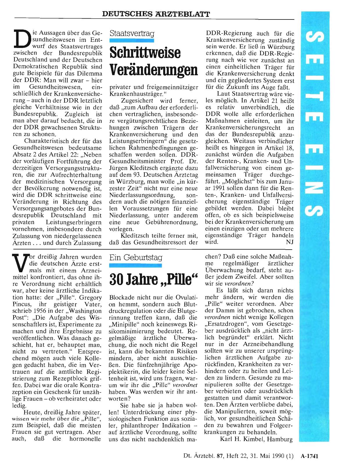 Vorschauseite 1: Staatsvertrag: Schrittweise Veränderungen