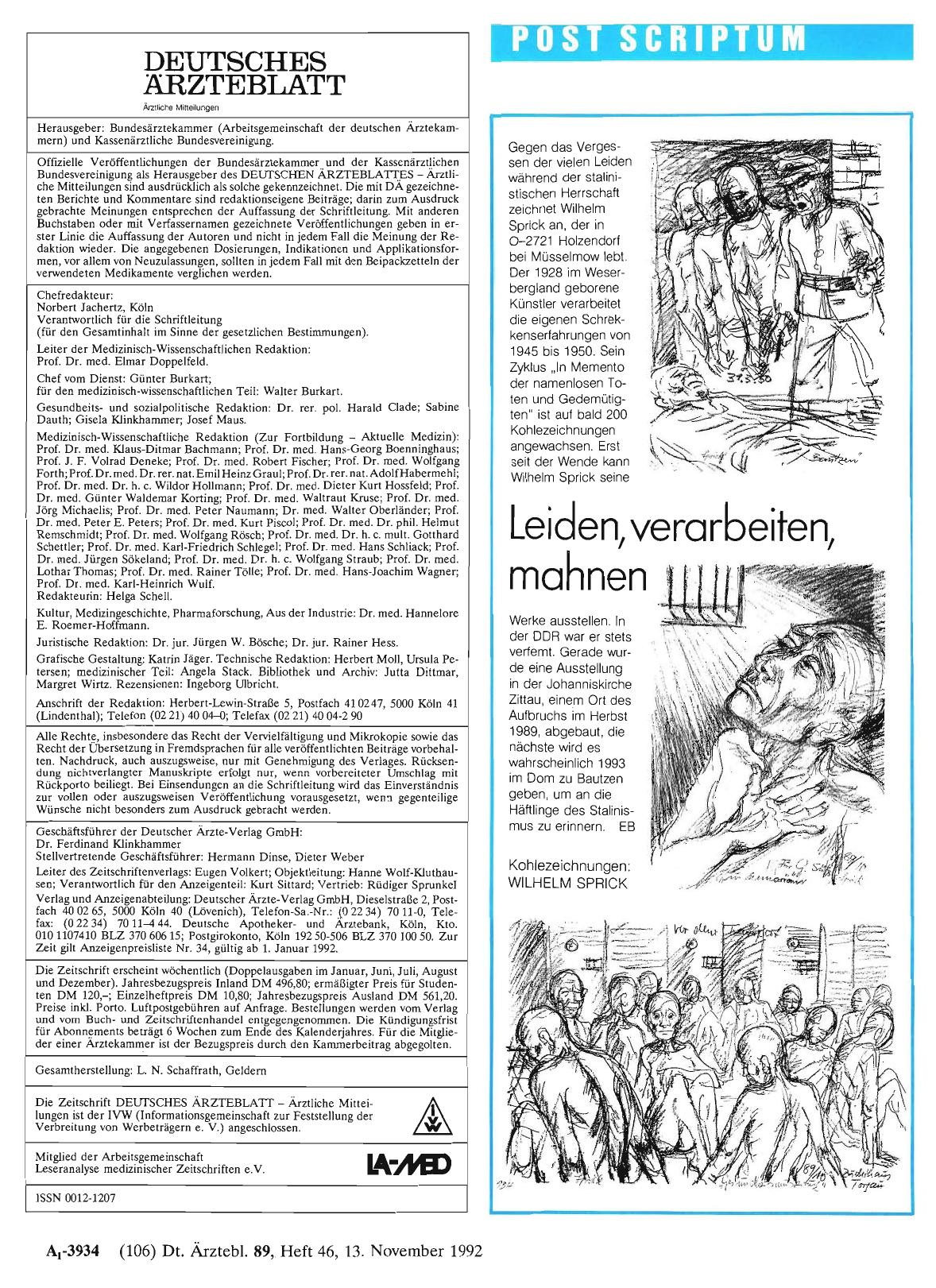 Vorschauseite 1: Leiden, verarbeiten, mahnen